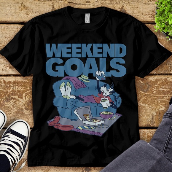 Disney Weekend Goals Goofy T-Shirt Unisex Tee Adult T-shirt Kid Shirt - Picture 1 of 2